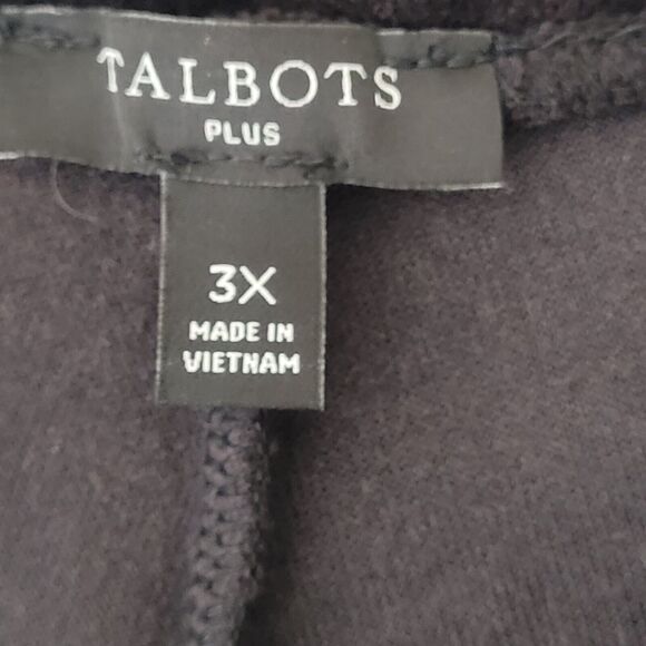 Talbots Pants Women 3X 3XL Plus Black Stretch Work Spandex Comfy Plus Straight - Picture 3 of 6